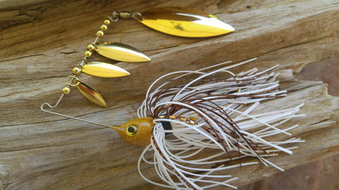 Multi Blade Gold Spinnerbait - Hit List Tackle